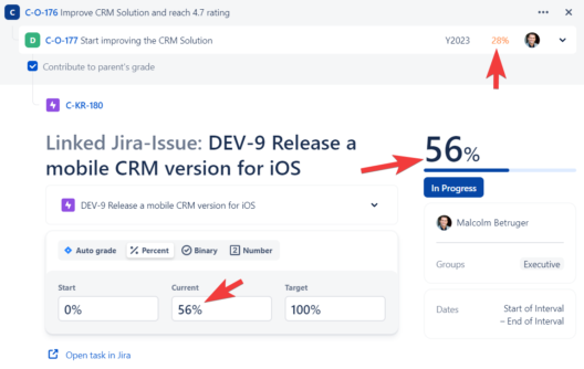 Product Update: Jira Issues Custom Grades and OKR Map | Oboard